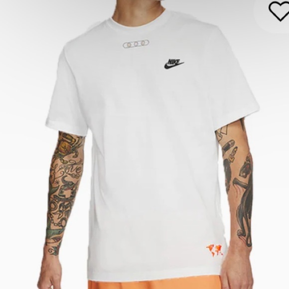 Nike Earth Printing Short Sleeve White CT6541-100      size M - Picture 2 of 14